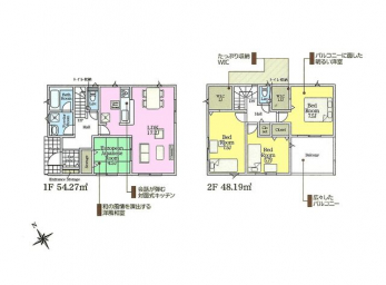 �Ԏ��}�i�̂P�ˌ��j�@4LDK