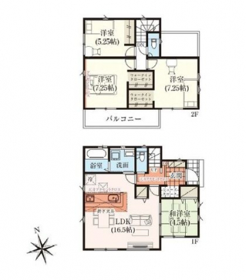 �Ԏ��}�i�̂P�ˌ��j�@4LDK�{2WIC+SC