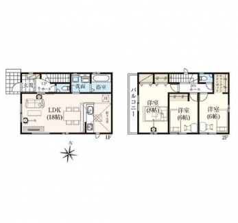 �Ԏ��}�i�̂P�ˌ��j�@3LDK�{WIC