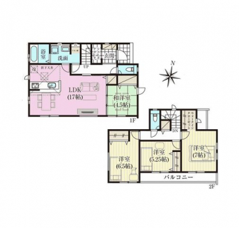 �Ԏ��}�i�̂P�ˌ��j�@4LDK