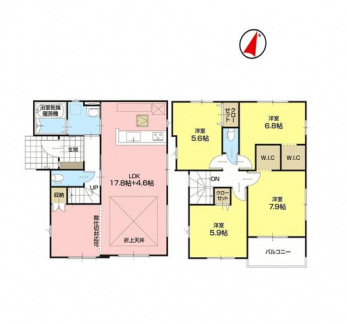 �Ԏ��}�i�̂P�ˌ��j�@4LDK