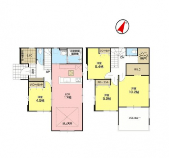 �Ԏ��}�i�̂P�ˌ��j�@4LDK