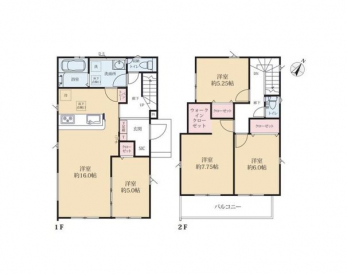 �Ԏ��}�i�̂P�ˌ��j�@4LDK