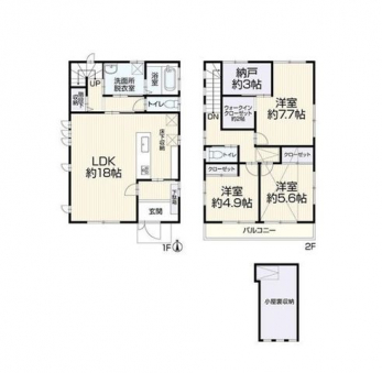 �Ԏ��}�i�̂P�ˌ��j�@3SLDK�{WIC�{���������[