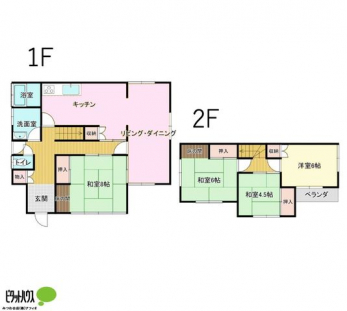 �Ԏ��}�i�̂P�ˌ��j�@4LDK